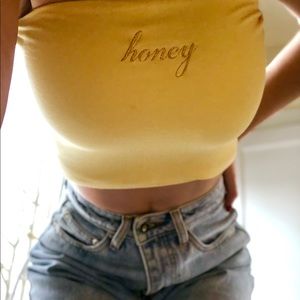 brandy melville honey tube top!